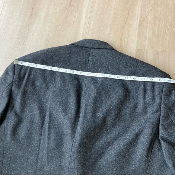 Cashmere 3 Button Sport Coat Charcoal Gray size 44R by Joseph & Lyman - Picture 6 of 10
